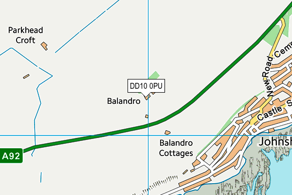 DD10 0PU map - OS VectorMap District (Ordnance Survey)