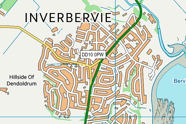 DD10 0PW map - OS VectorMap District (Ordnance Survey)