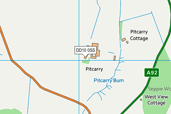 DD10 0SS map - OS VectorMap District (Ordnance Survey)