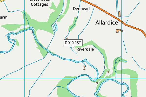 DD10 0ST map - OS VectorMap District (Ordnance Survey)