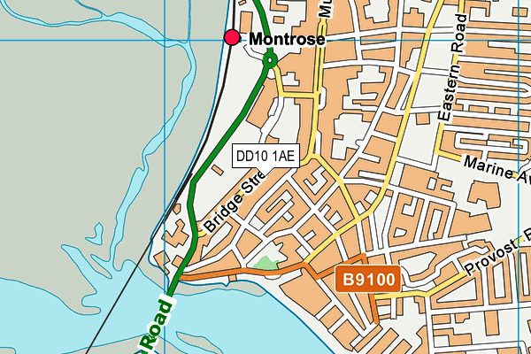 DD10 1AE map - OS VectorMap District (Ordnance Survey)
