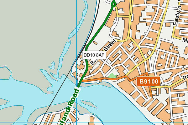 DD10 8AF map - OS VectorMap District (Ordnance Survey)