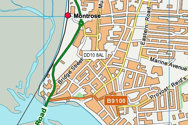 DD10 8AL map - OS VectorMap District (Ordnance Survey)