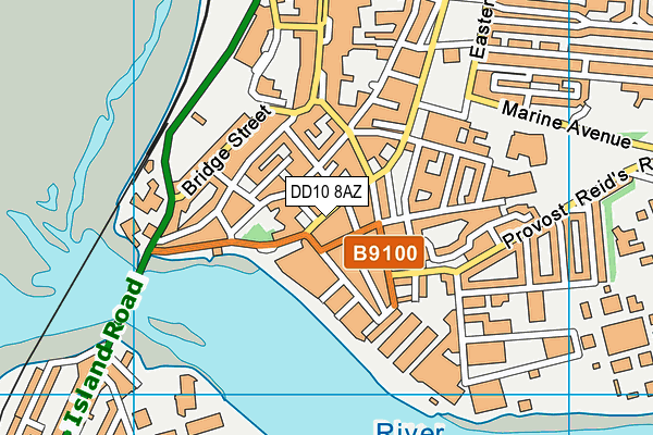 DD10 8AZ map - OS VectorMap District (Ordnance Survey)