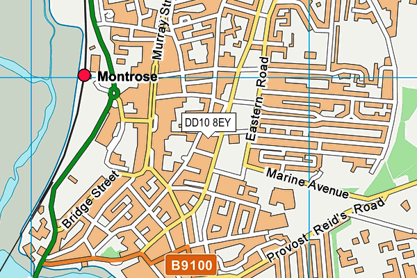 DD10 8EY map - OS VectorMap District (Ordnance Survey)
