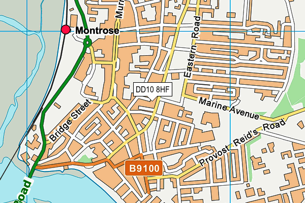 DD10 8HF map - OS VectorMap District (Ordnance Survey)