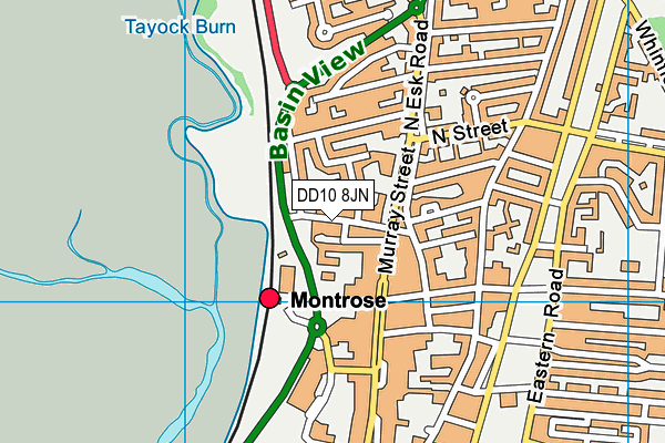 DD10 8JN map - OS VectorMap District (Ordnance Survey)