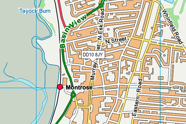 DD10 8JY map - OS VectorMap District (Ordnance Survey)