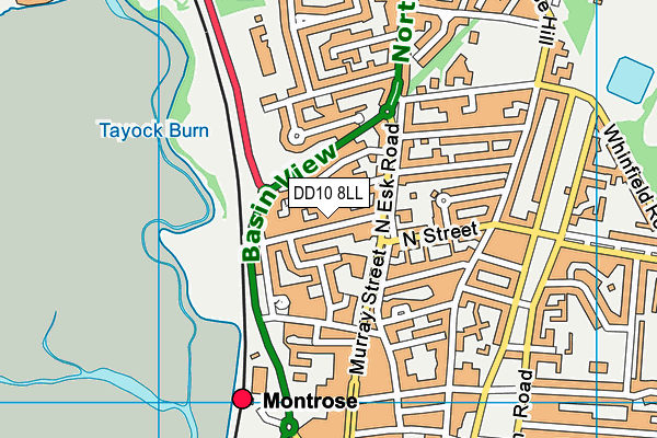 DD10 8LL map - OS VectorMap District (Ordnance Survey)