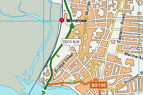 DD10 8LW map - OS VectorMap District (Ordnance Survey)