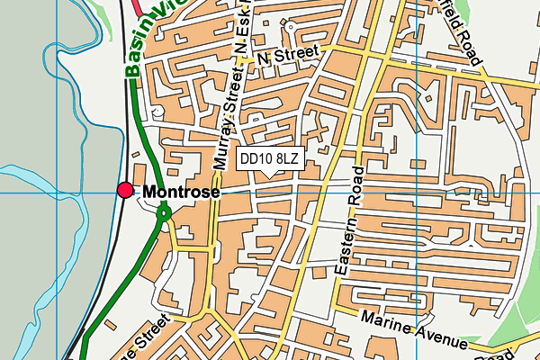 DD10 8LZ map - OS VectorMap District (Ordnance Survey)