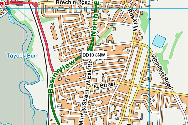 DD10 8NW map - OS VectorMap District (Ordnance Survey) DD10 8NW map - OS VectorMap District (Ordnance Survey)