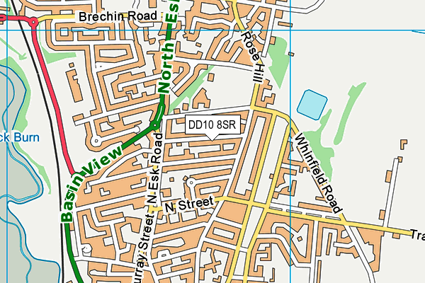 DD10 8SR map - OS VectorMap District (Ordnance Survey) DD10 8SR map - OS VectorMap District (Ordnance Survey)