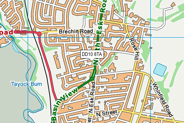 DD10 8TA map - OS VectorMap District (Ordnance Survey) DD10 8TA map - OS VectorMap District (Ordnance Survey)