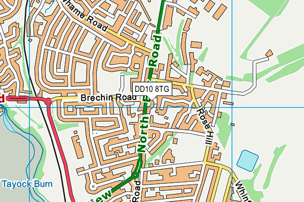 DD10 8TG map - OS VectorMap District (Ordnance Survey)