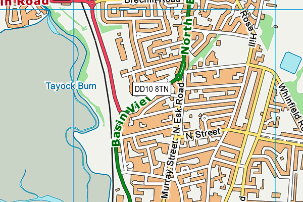 DD10 8TN map - OS VectorMap District (Ordnance Survey) DD10 8TN map - OS VectorMap District (Ordnance Survey)