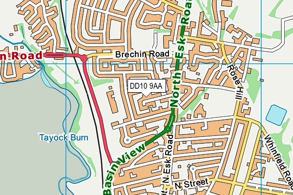 DD10 9AA map - OS VectorMap District (Ordnance Survey) DD10 9AA map - OS VectorMap District (Ordnance Survey)
