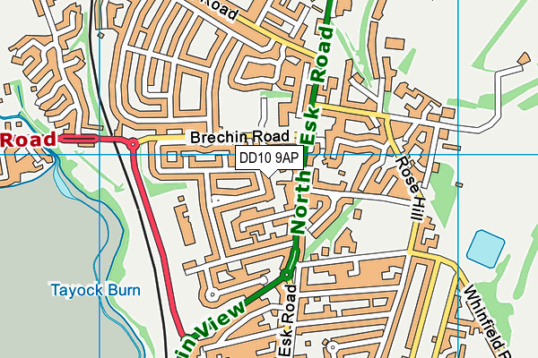 DD10 9AP map - OS VectorMap District (Ordnance Survey)