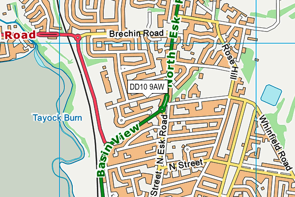 DD10 9AW map - OS VectorMap District (Ordnance Survey) DD10 9AW map - OS VectorMap District (Ordnance Survey)
