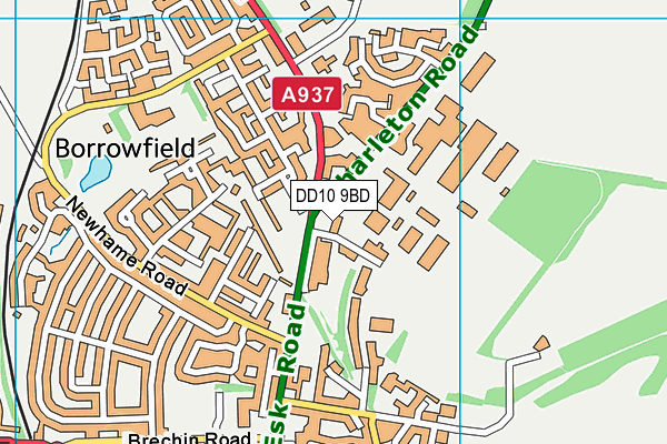 DD10 9BD map - OS VectorMap District (Ordnance Survey) DD10 9BD map - OS VectorMap District (Ordnance Survey)