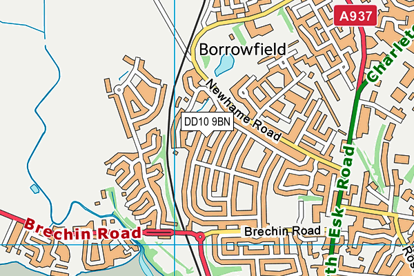 DD10 9BN map - OS VectorMap District (Ordnance Survey) DD10 9BN map - OS VectorMap District (Ordnance Survey)