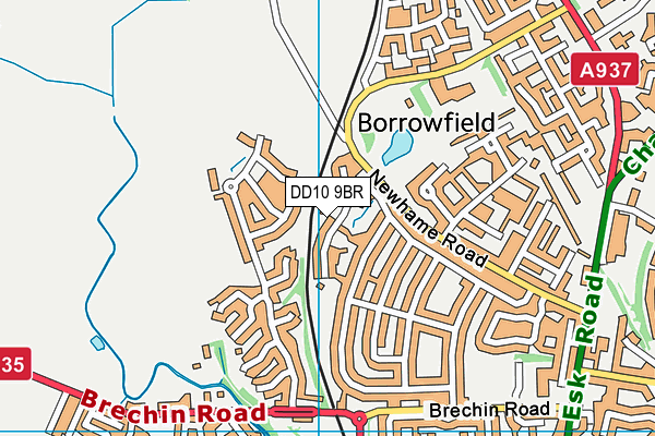 DD10 9BR map - OS VectorMap District (Ordnance Survey) DD10 9BR map - OS VectorMap District (Ordnance Survey)