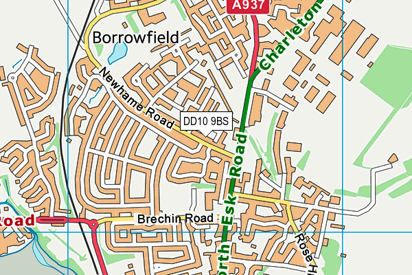 DD10 9BS map - OS VectorMap District (Ordnance Survey) DD10 9BS map - OS VectorMap District (Ordnance Survey)