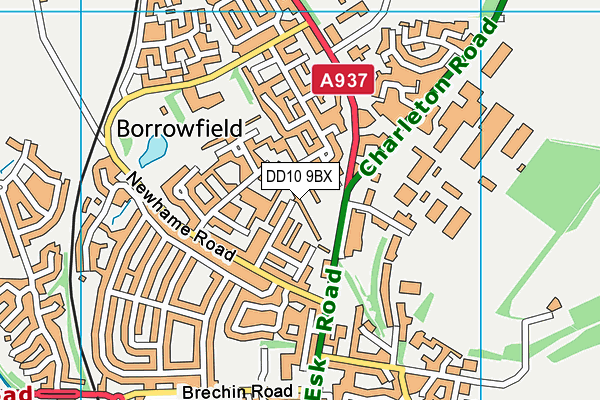 DD10 9BX map - OS VectorMap District (Ordnance Survey) DD10 9BX map - OS VectorMap District (Ordnance Survey)