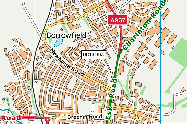 DD10 9DA map - OS VectorMap District (Ordnance Survey) DD10 9DA map - OS VectorMap District (Ordnance Survey)