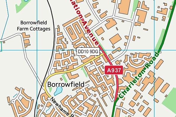 DD10 9DG map - OS VectorMap District (Ordnance Survey) DD10 9DG map - OS VectorMap District (Ordnance Survey)