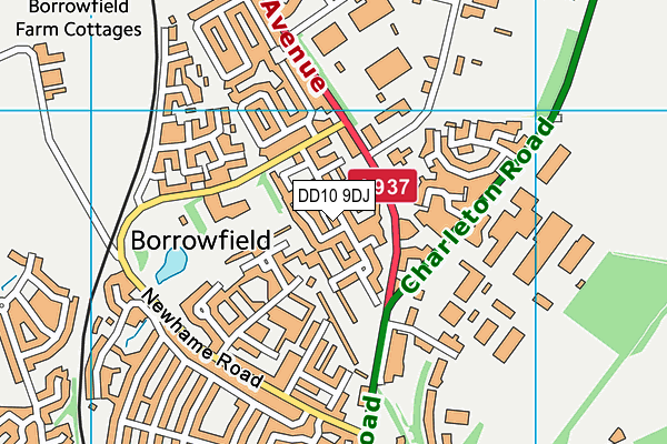 DD10 9DJ map - OS VectorMap District (Ordnance Survey) DD10 9DJ map - OS VectorMap District (Ordnance Survey)