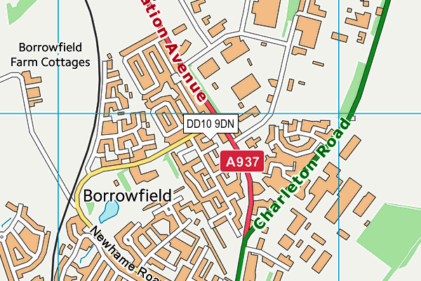DD10 9DN map - OS VectorMap District (Ordnance Survey)