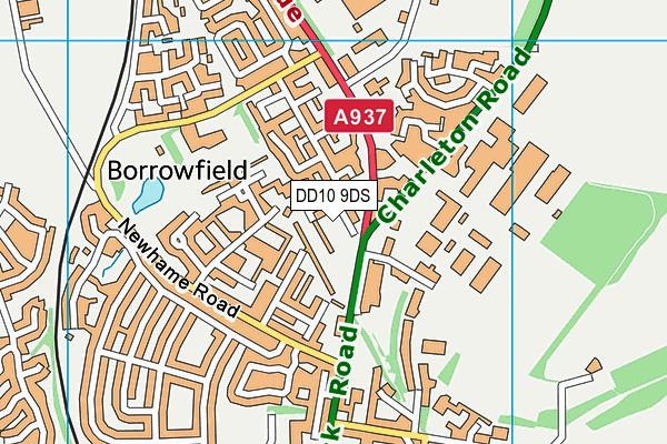 DD10 9DS map - OS VectorMap District (Ordnance Survey) DD10 9DS map - OS VectorMap District (Ordnance Survey)