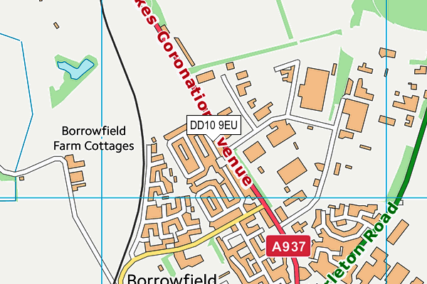 DD10 9EU map - OS VectorMap District (Ordnance Survey)