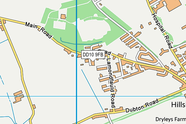 DD10 9FB map - OS VectorMap District (Ordnance Survey) DD10 9FB map - OS VectorMap District (Ordnance Survey)