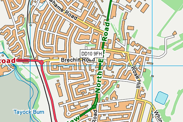 DD10 9FH map - OS VectorMap District (Ordnance Survey)