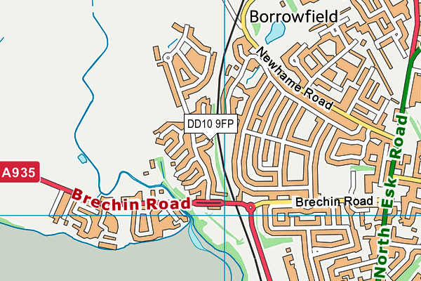 DD10 9FP map - OS VectorMap District (Ordnance Survey) DD10 9FP map - OS VectorMap District (Ordnance Survey)