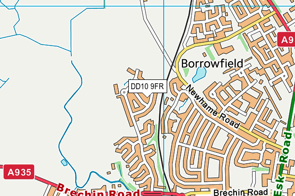 DD10 9FR map - OS VectorMap District (Ordnance Survey) DD10 9FR map - OS VectorMap District (Ordnance Survey)