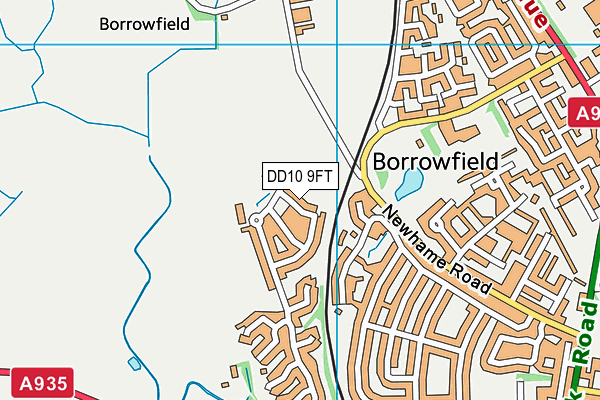 DD10 9FT map - OS VectorMap District (Ordnance Survey) DD10 9FT map - OS VectorMap District (Ordnance Survey)