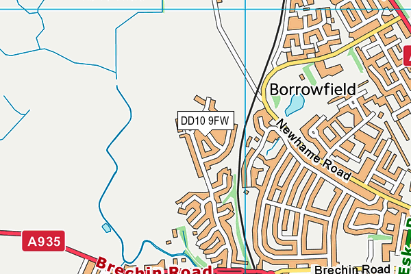 DD10 9FW map - OS VectorMap District (Ordnance Survey) DD10 9FW map - OS VectorMap District (Ordnance Survey)