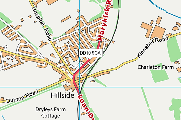 DD10 9GA map - OS VectorMap District (Ordnance Survey) DD10 9GA map - OS VectorMap District (Ordnance Survey)