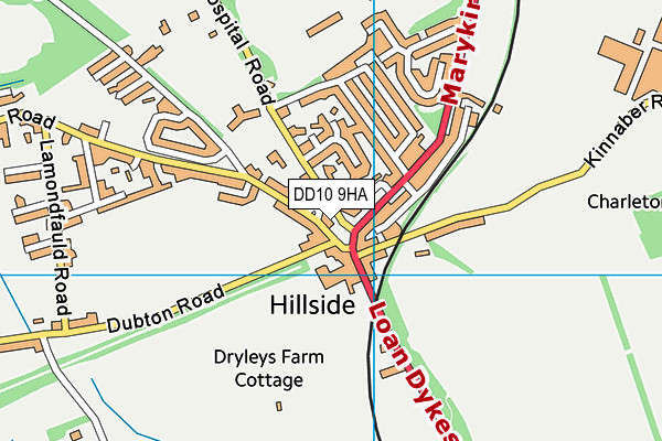 DD10 9HA map - OS VectorMap District (Ordnance Survey)