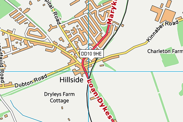 DD10 9HE map - OS VectorMap District (Ordnance Survey)