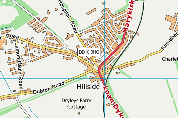 DD10 9HG map - OS VectorMap District (Ordnance Survey) DD10 9HG map - OS VectorMap District (Ordnance Survey)