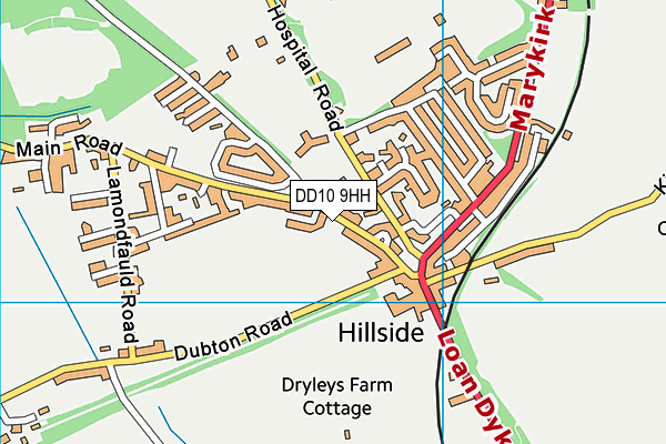 DD10 9HH map - OS VectorMap District (Ordnance Survey) DD10 9HH map - OS VectorMap District (Ordnance Survey)