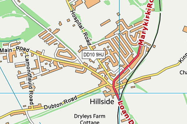 DD10 9HJ map - OS VectorMap District (Ordnance Survey) DD10 9HJ map - OS VectorMap District (Ordnance Survey)