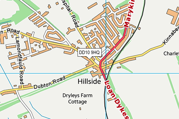 DD10 9HQ map - OS VectorMap District (Ordnance Survey)