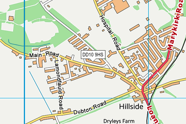 DD10 9HS map - OS VectorMap District (Ordnance Survey) DD10 9HS map - OS VectorMap District (Ordnance Survey)