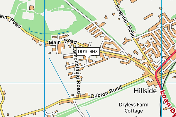 DD10 9HX map - OS VectorMap District (Ordnance Survey) DD10 9HX map - OS VectorMap District (Ordnance Survey)