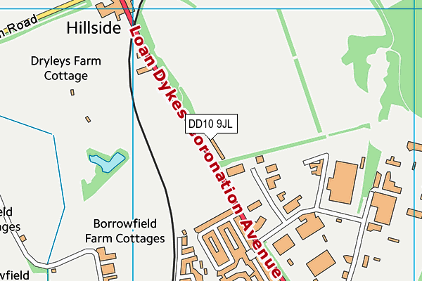 DD10 9JL map - OS VectorMap District (Ordnance Survey)